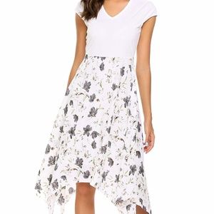 Women's Floral Print Summer Casual Dress Medium